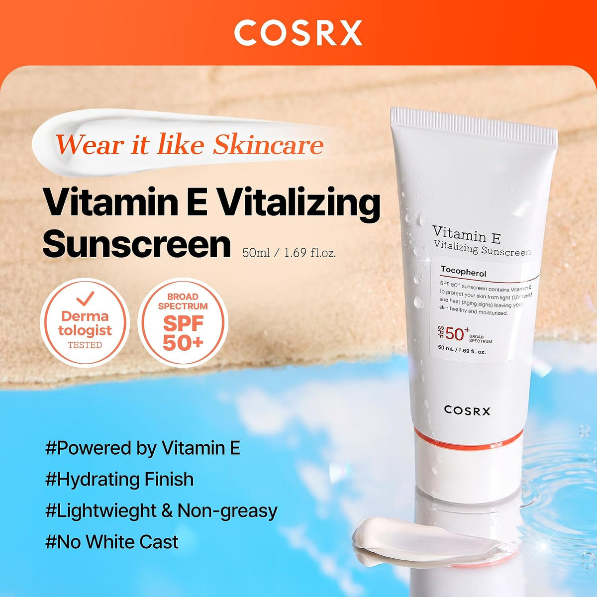 COSRX Vitamin E Daily Sunscreen SPF 50, 50 ml